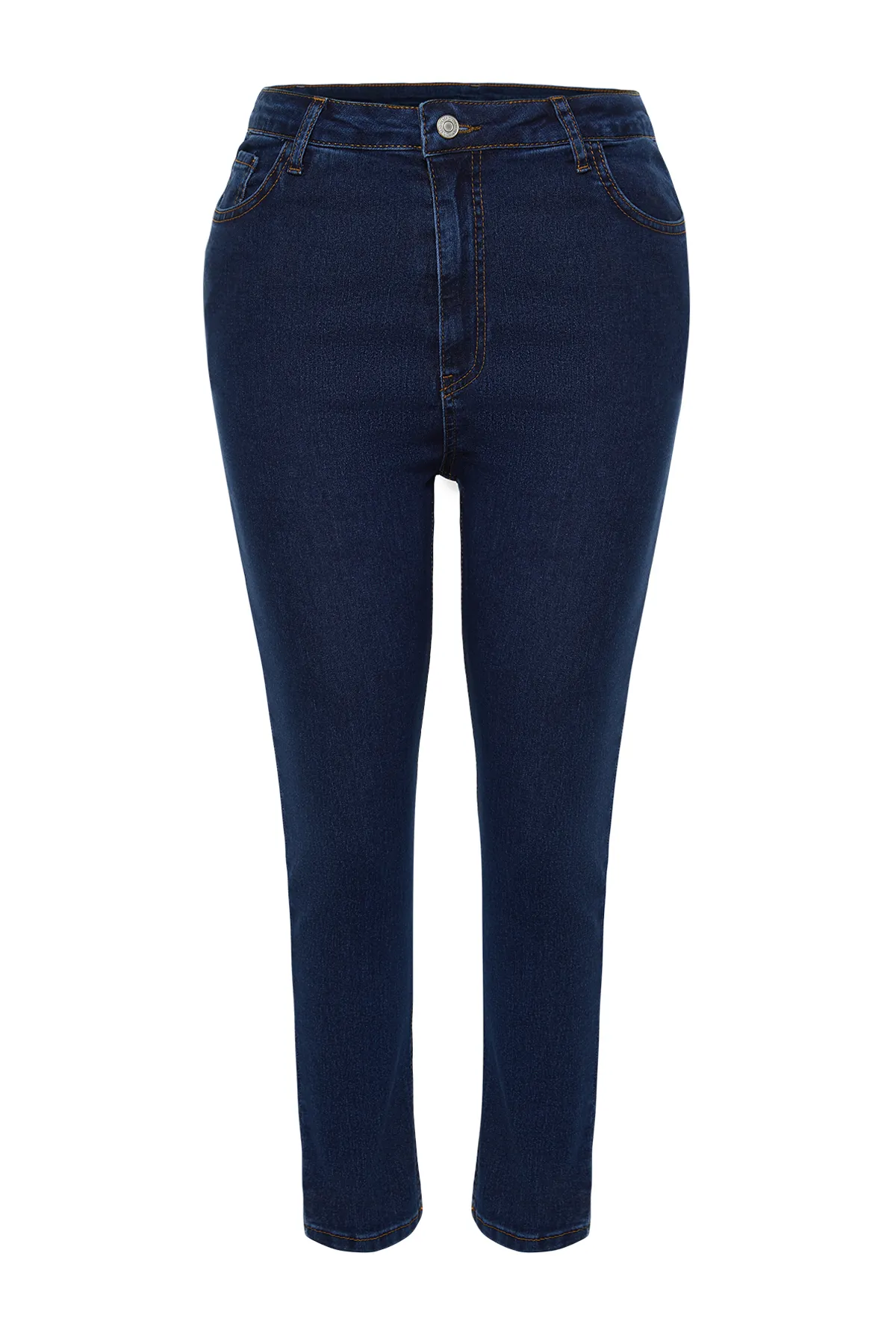 Trendyol Curve  Blaue, extra flexible Röhrenjeans TBBSS24CJ00006