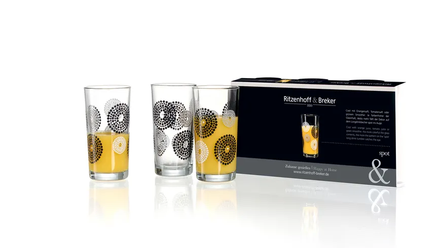 Ritzenhoff & Breker Spot Longdrink 3er Set transparent