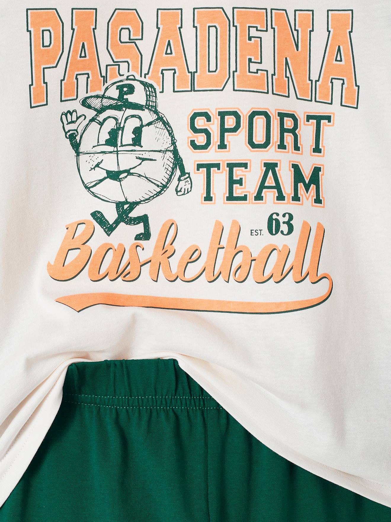 Pyjama basketball garçon vert sapin