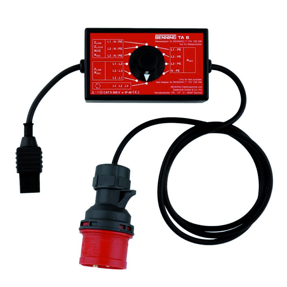 Adaptador de medição Benning 044168 16A TA 6 CEE 5 pinos IT 115/130