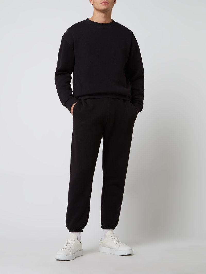 Sweatshirt aus Baumwollmischung in schwarz