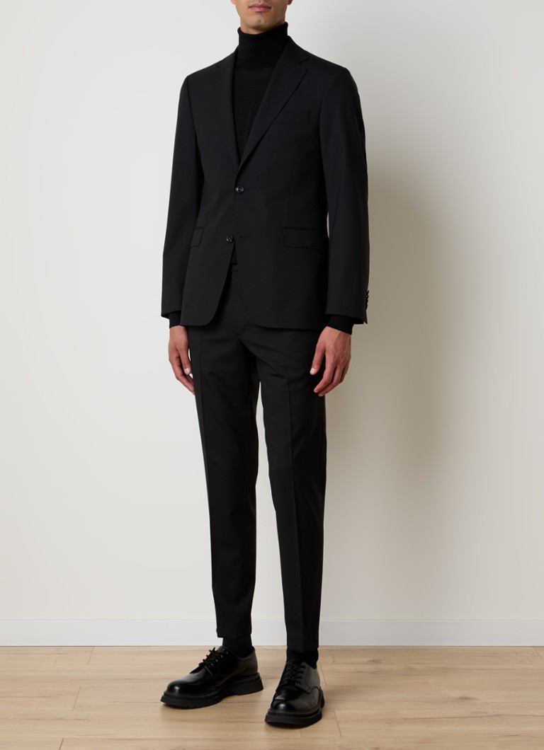 Blazer Oscar Jacobson Falk de lã com corte regular e bolsos com aba.