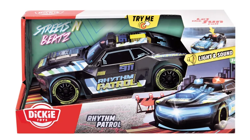 Dickie - Spielzeugauto Rhythm Patrol mit Lichtwechsel & Musik