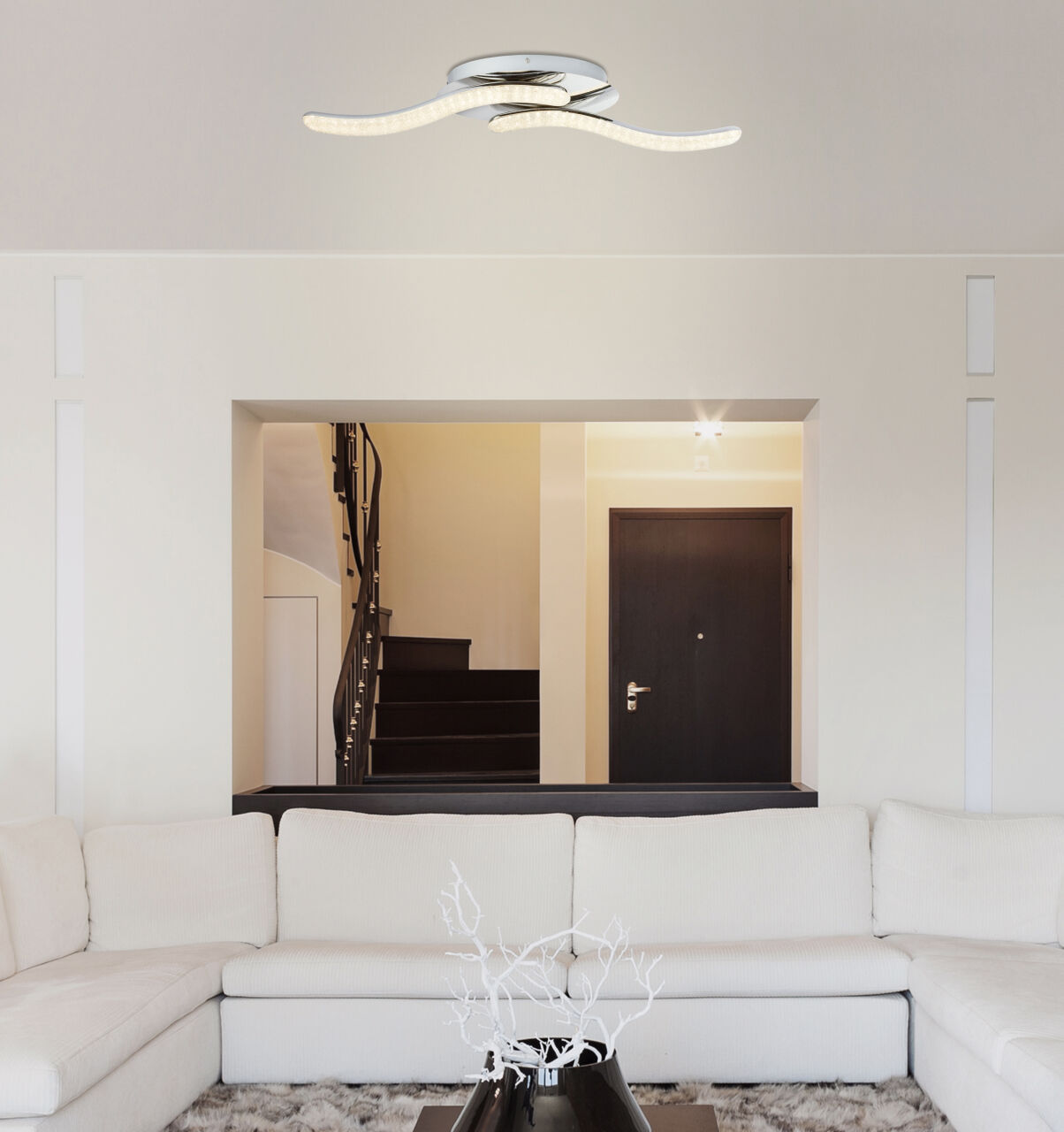 Globo Lighting - NABRO - Deckenleuchte Metall verchromt, LED