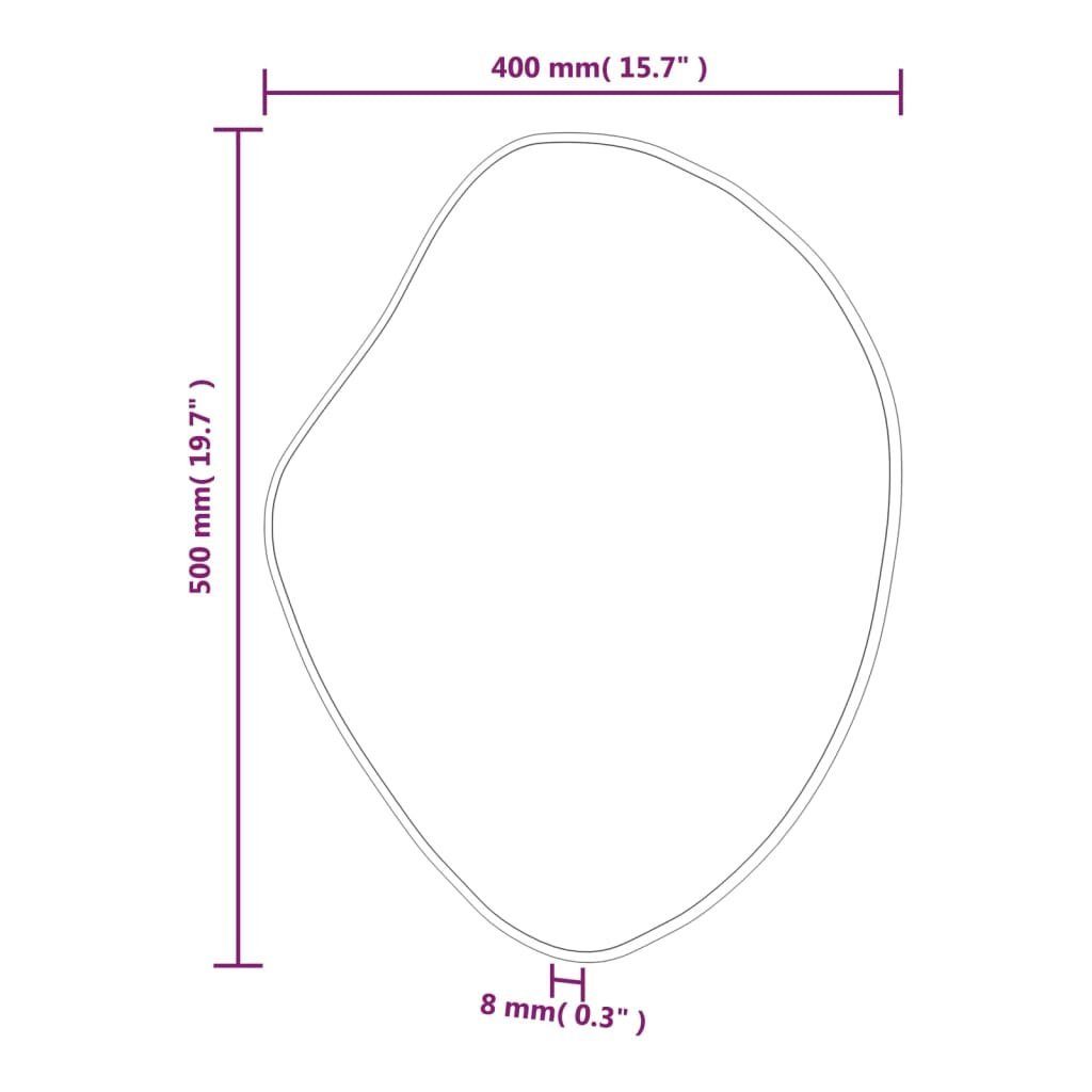 vidaXL Spiegel Wandspiegel Silbern 50x40 cm (1-St)