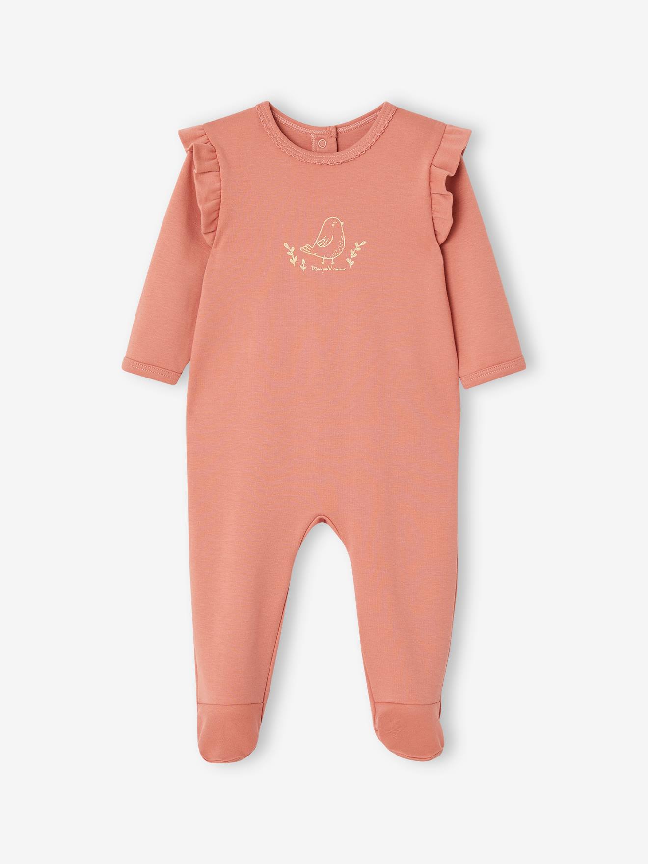 Vertbaudet 2er-Pack Baby Jersey-Strampler Oeko-Tex - altrosa