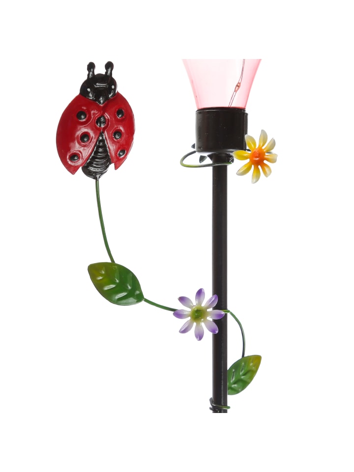 MARELIDA LED Solar Gartenstecker Schmetterling Deko Gartenspieß H: 84cm in rot günstig kaufen onesize