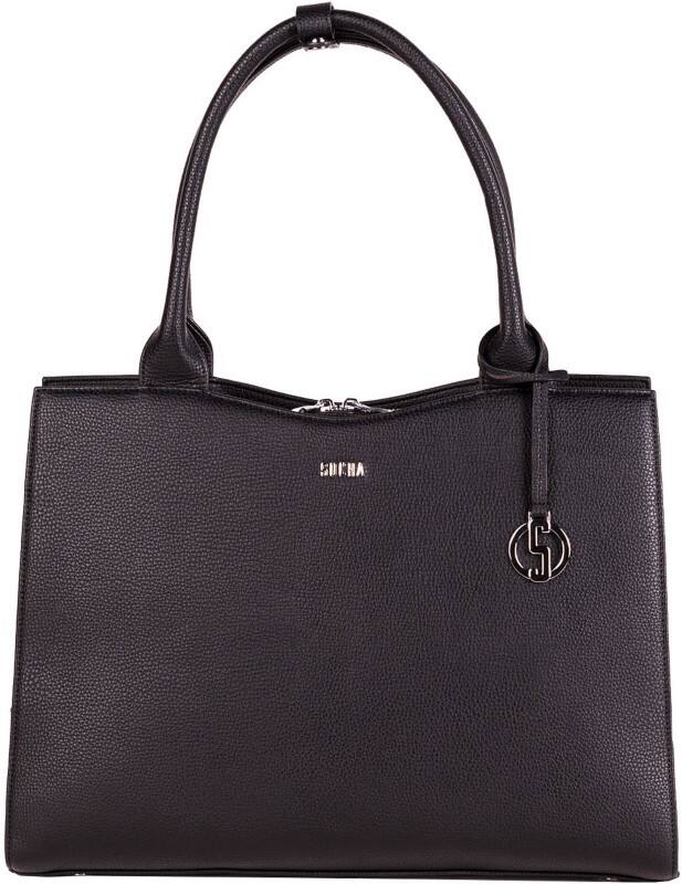 SOCHA Damen Laptoptasche Deep Black Midi 13.3 