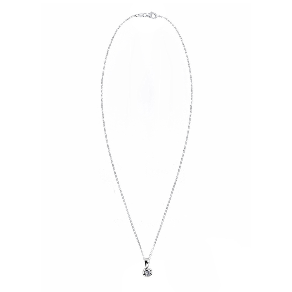 Nenalina Nenalina Collier Femmes pendentif solitaire basique avec zirconium en argent ster Bijoux