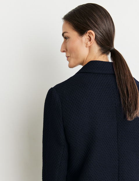 Blazerjacke aus Struktur-Strick