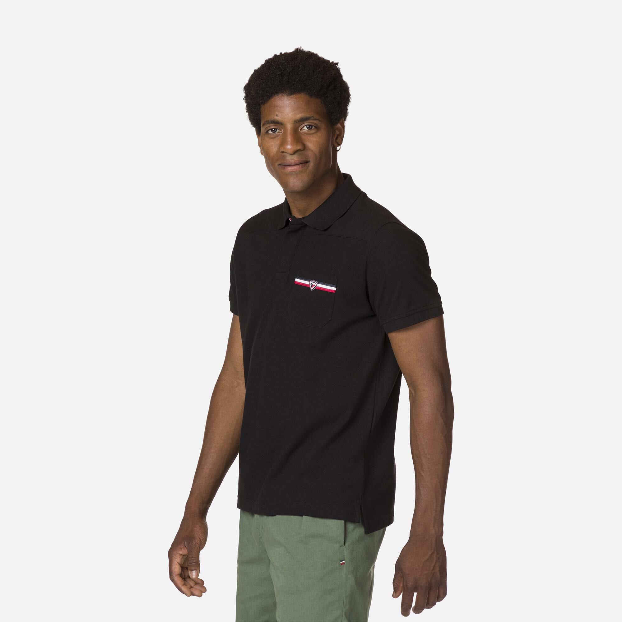 Polo logo à poche homme