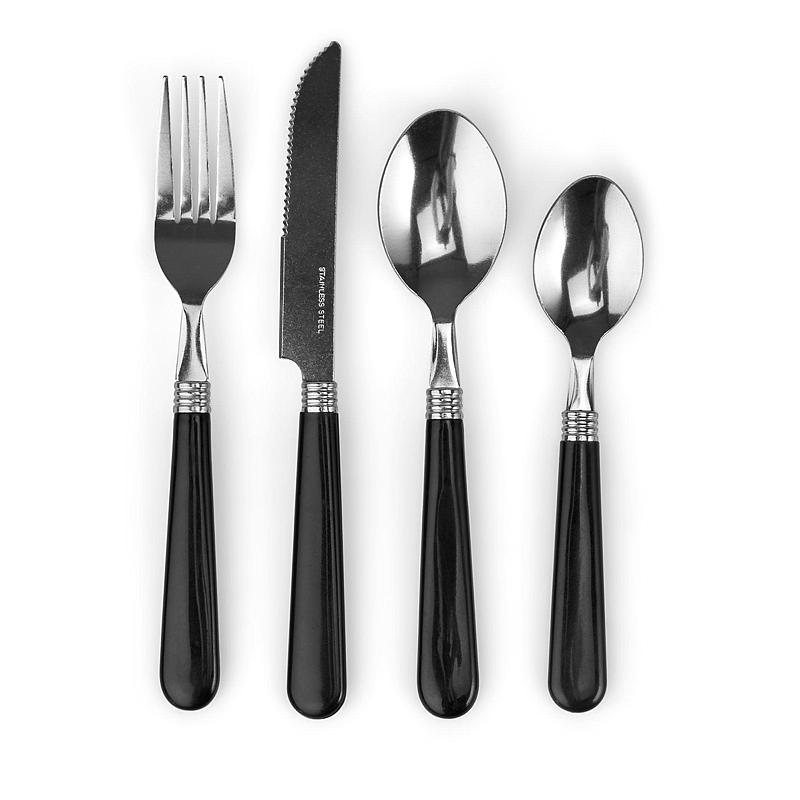 Cuisine Bestikksett 16 deler stål/sort
