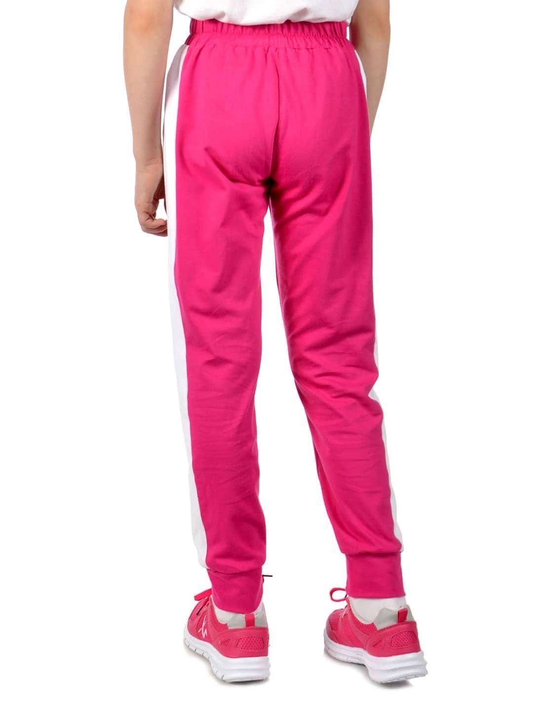 KMISSO Sporthose Mädchen Stoff Freizeithose Streifeneinsatz 30358 (1-tlg) Casual