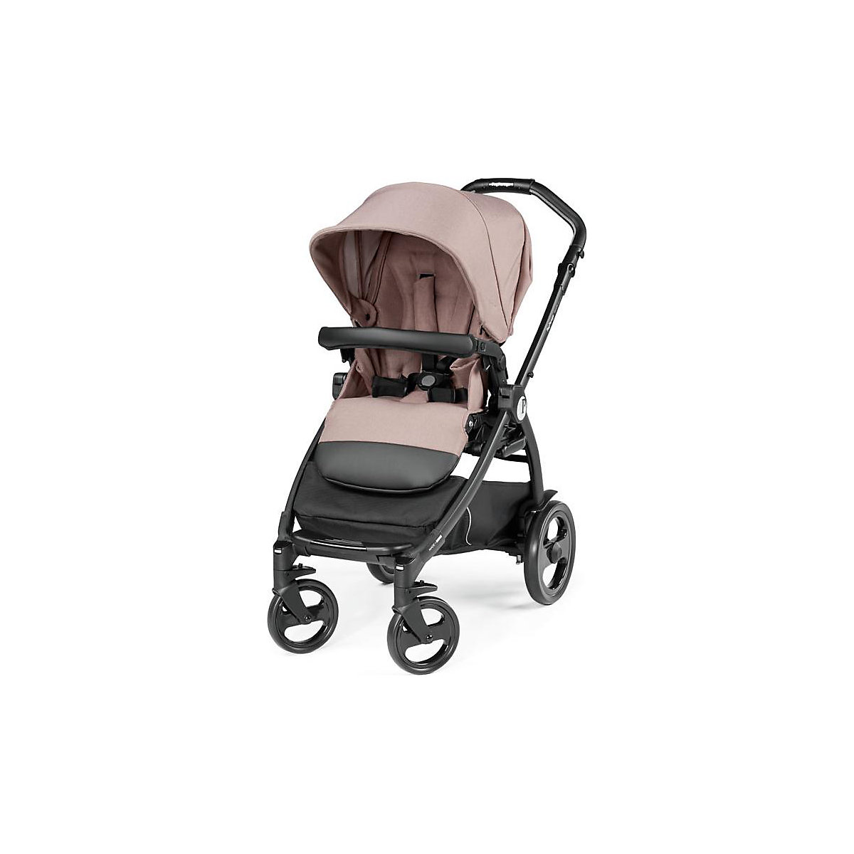 Kombikinderwagen Book Smart, Rosette - Kinderwagenwanne, Gestell, Sportwagenaufsatz, Babyschale inkl. Isofix
