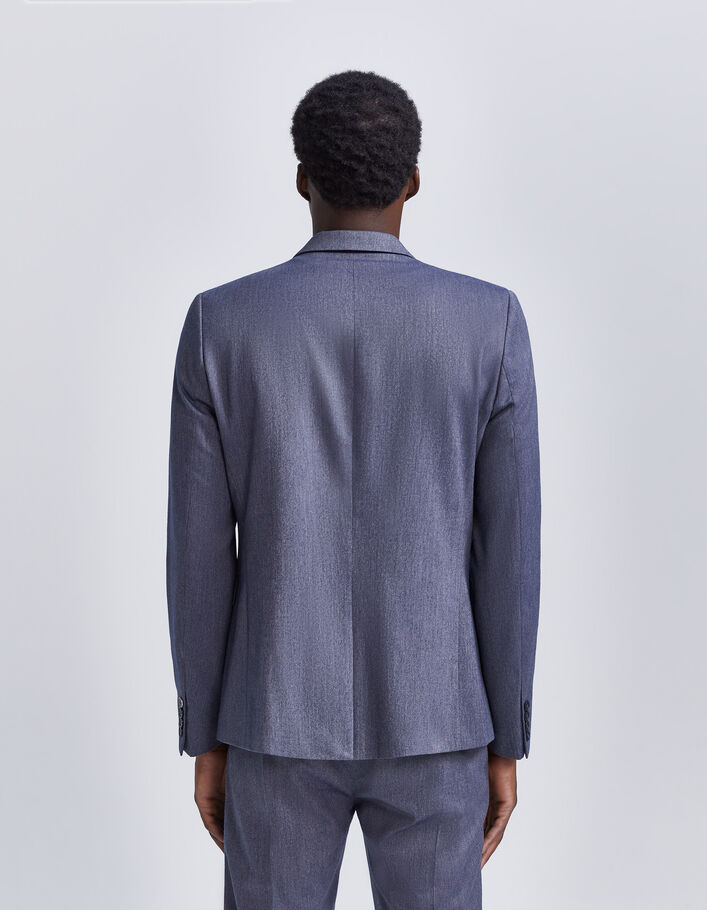 Veste de costume indigo effet denim Homme