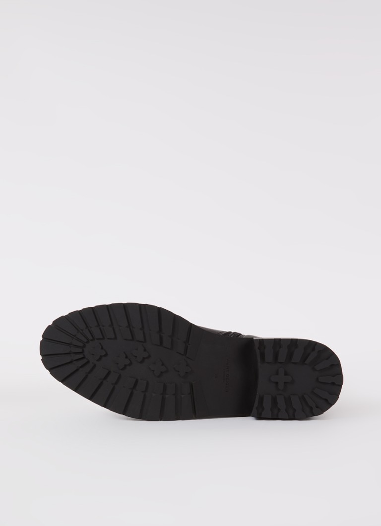 Ghete din piele până la genunchi, de la Kurt Geiger Kensington, cu imprimeu matlasat.