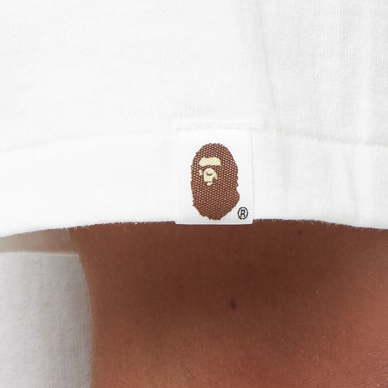 A Bathing Ape Liquid Camo College ATS Tee white