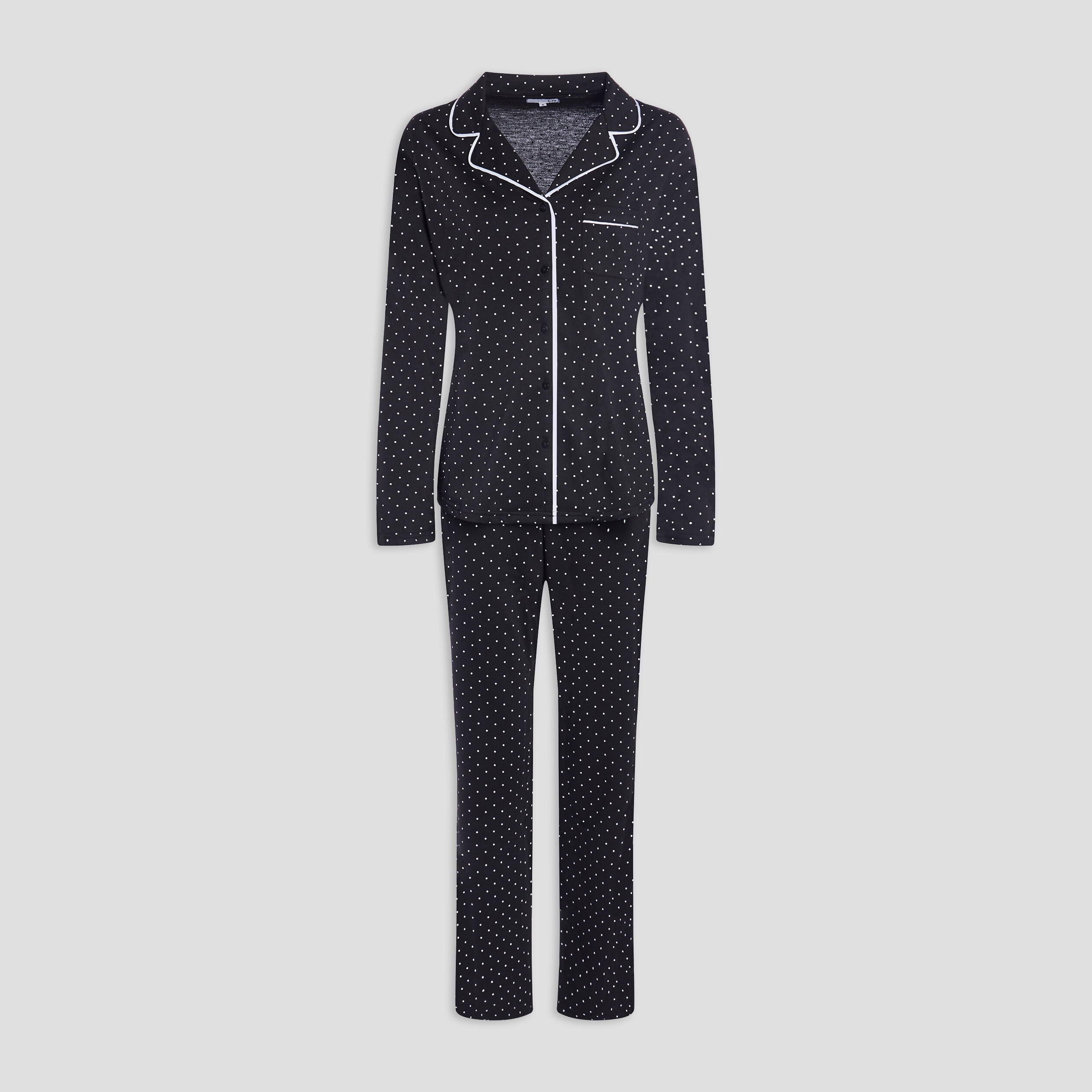 Ensemble pyjama 2 pièces noir femme | La Halle