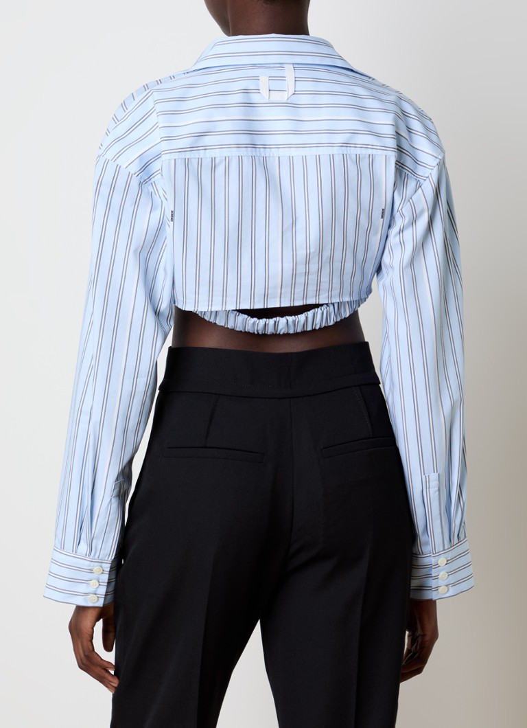 Blusa cropped Jacquemus com estampa listrada