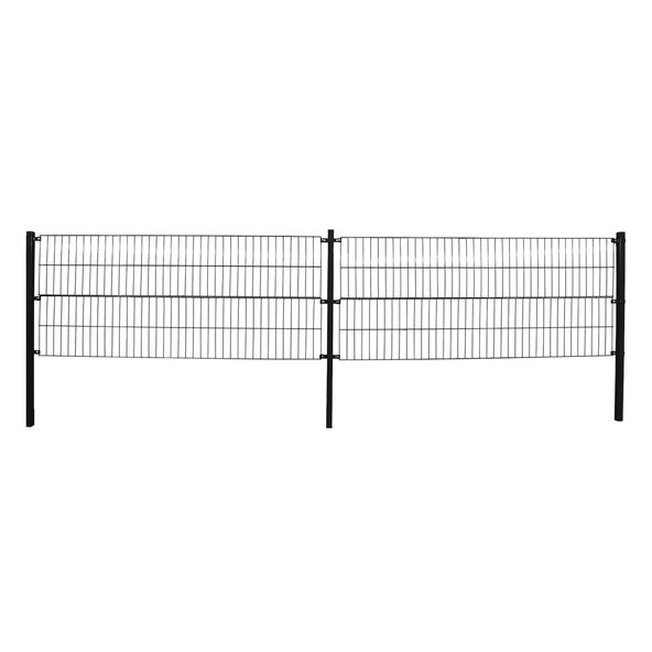 Modulares Zaunsystem, Doppelstabmattenzaun MORATA, anthrazit, 160 cm x 10 m