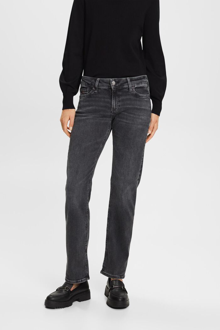 Jeans mit geradem Bein und mittlerer Bundhöhe