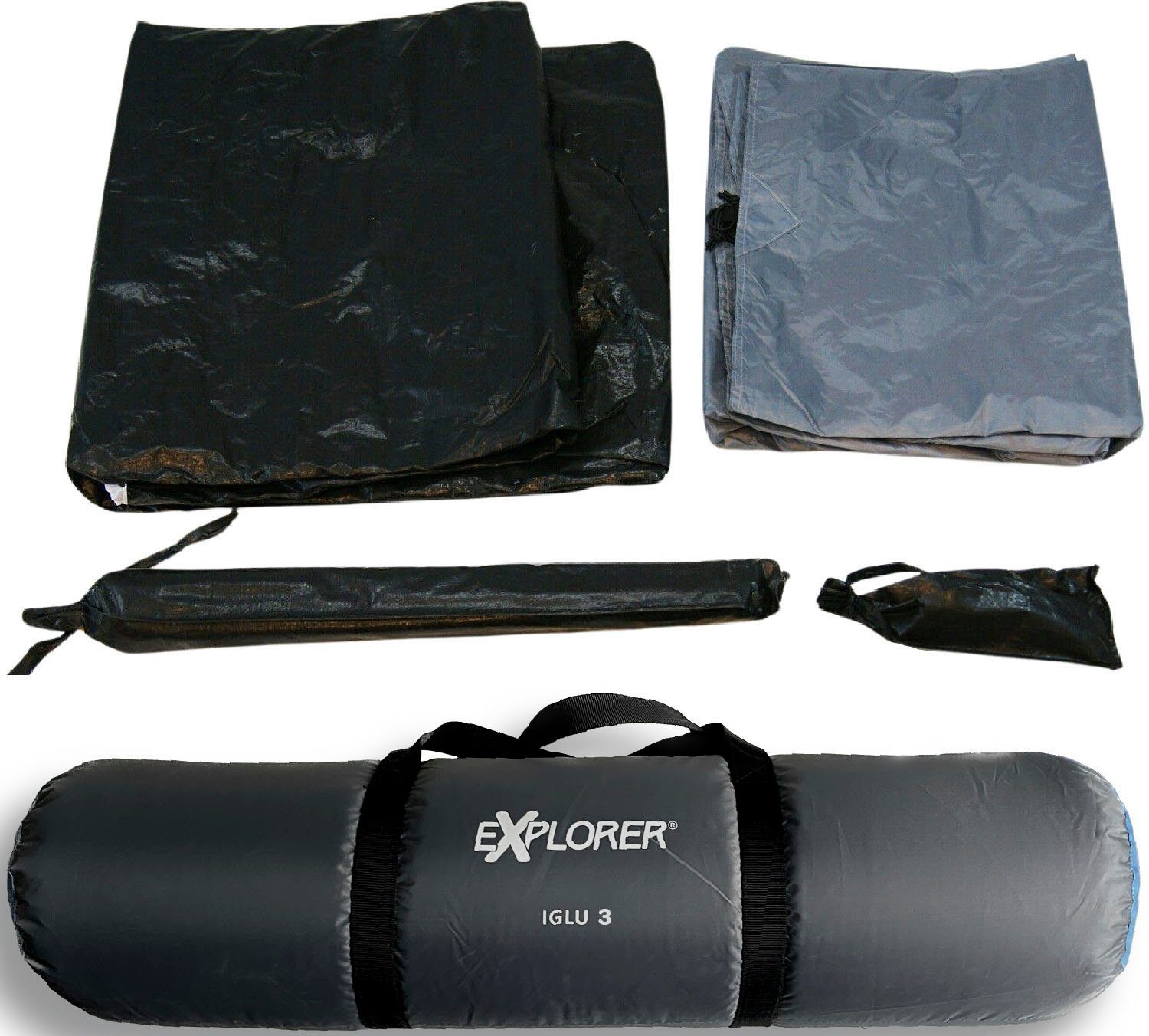 EXPLORER Igluzelt Doppeldach-Kuppelzelt Iglu 3, Personen: 4