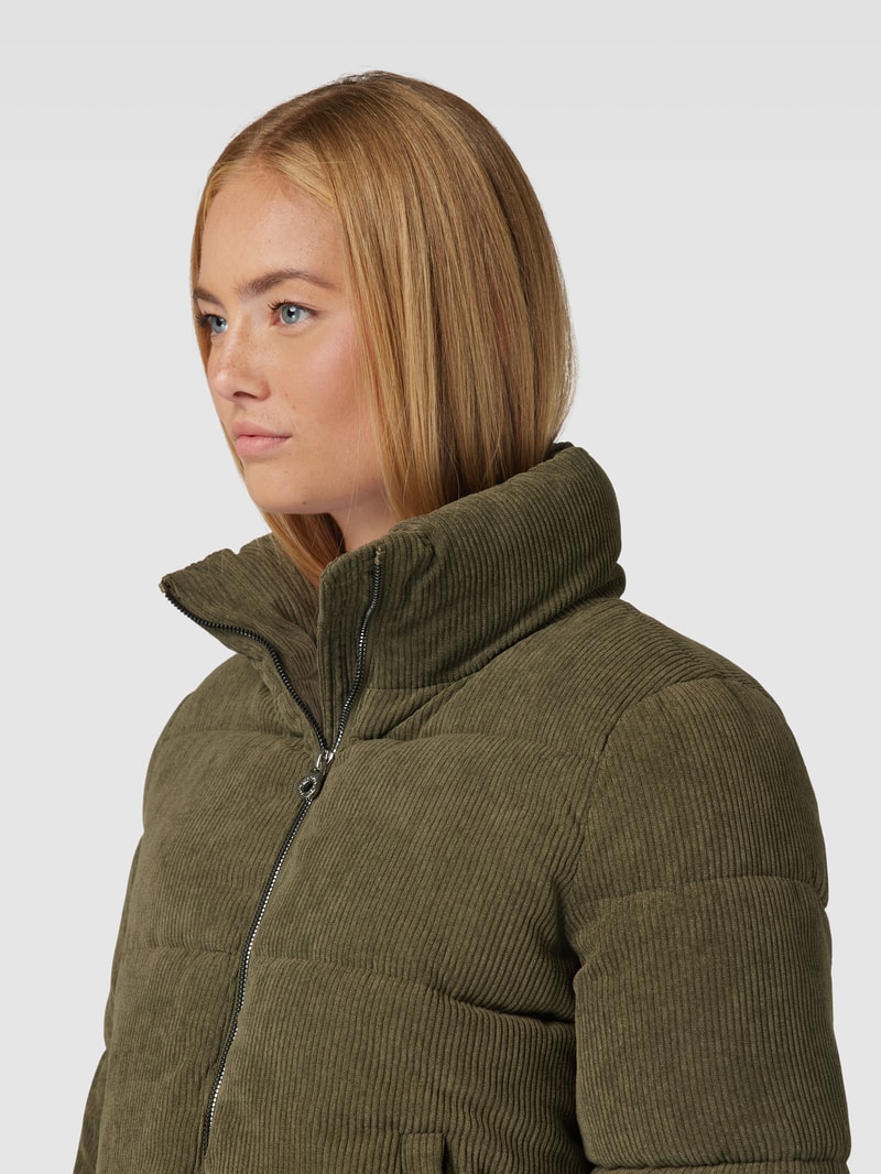 Cordjacke mit Stehkragen Modell 'NEWDOLLY' in olivgrün