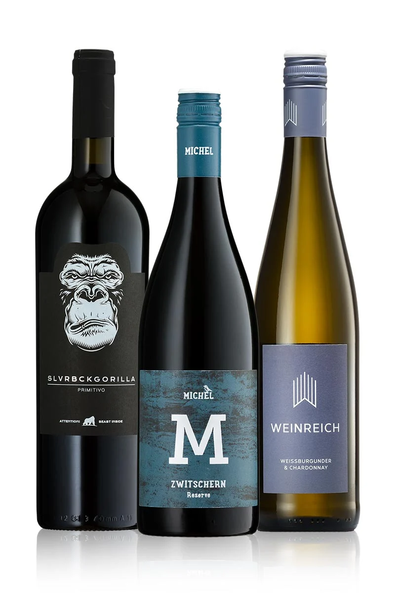Weintrio zu Burger Geile Weine Weinpaket