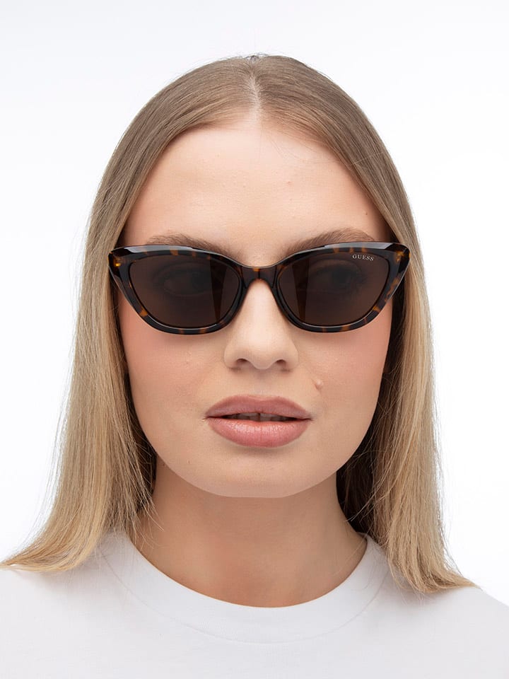 Guess Damen-Sonnenbrille in Braun günstig kaufen 55