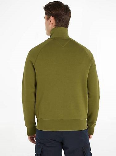 TOMMY HILFIGER Herren Sweatjacke MIX MEDIA ZIP THRU STAND COLLAR