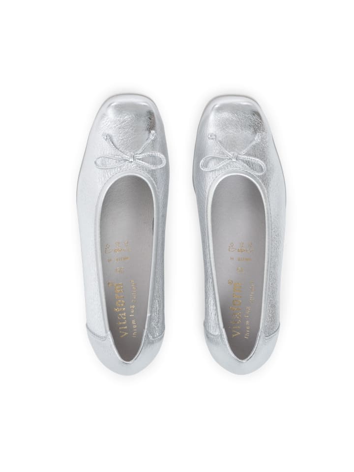 VITAFORM Hirschleder Ballerinas in silber günstig kaufen
