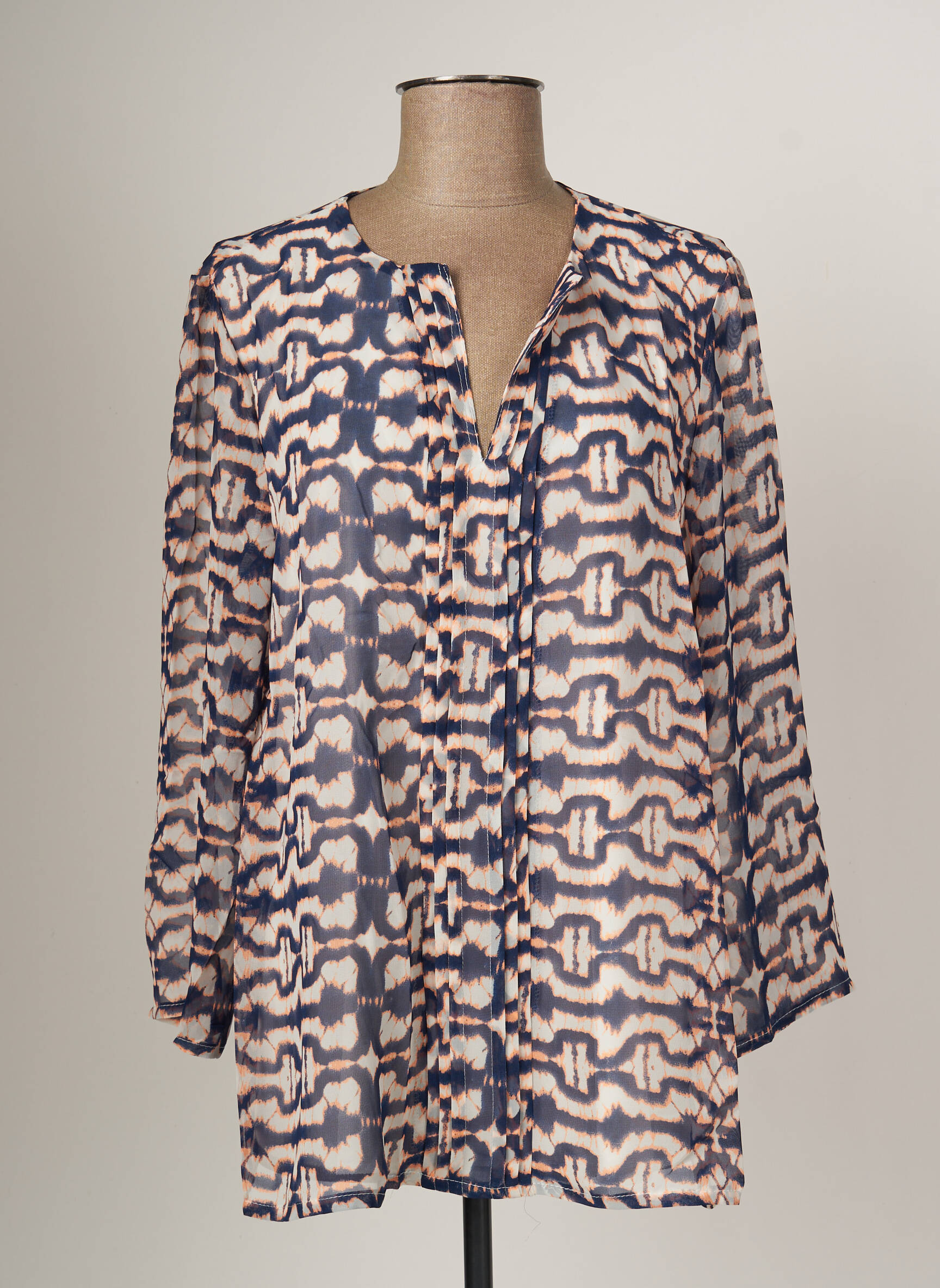 Areline Tuniquemanchelongue Femme couleur bleu