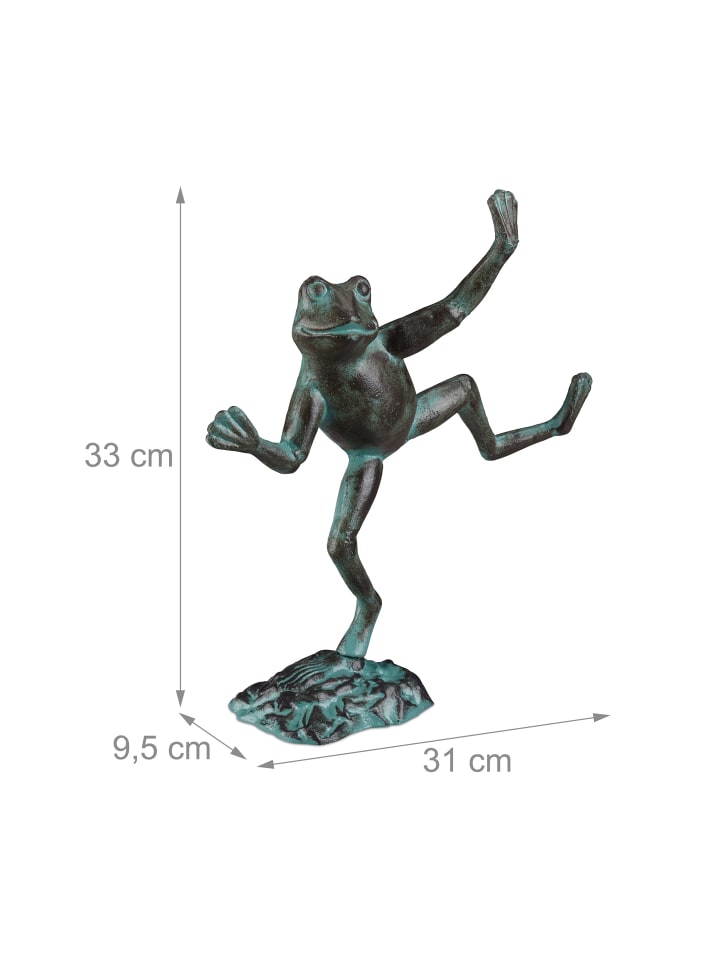 relaxdays Gartenfigur Frosch in Grün - Größe L günstig kaufen onesize