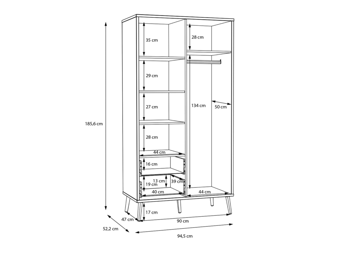 Kleiderschrank Whenua Salbei