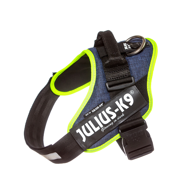 JULIUS-K9 Hundegeschirre JULIUS-K9 IDC Powergeschirr neon mix blau L