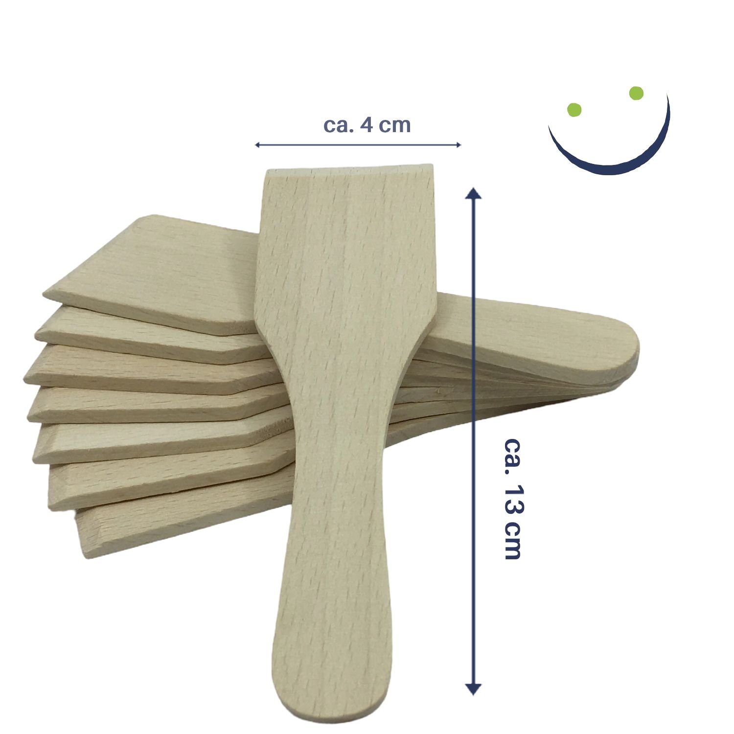 Gravidus Grillspachtel Racletteschieber Raclettespachtel Holzschaber Set Buchenholz 13 cm