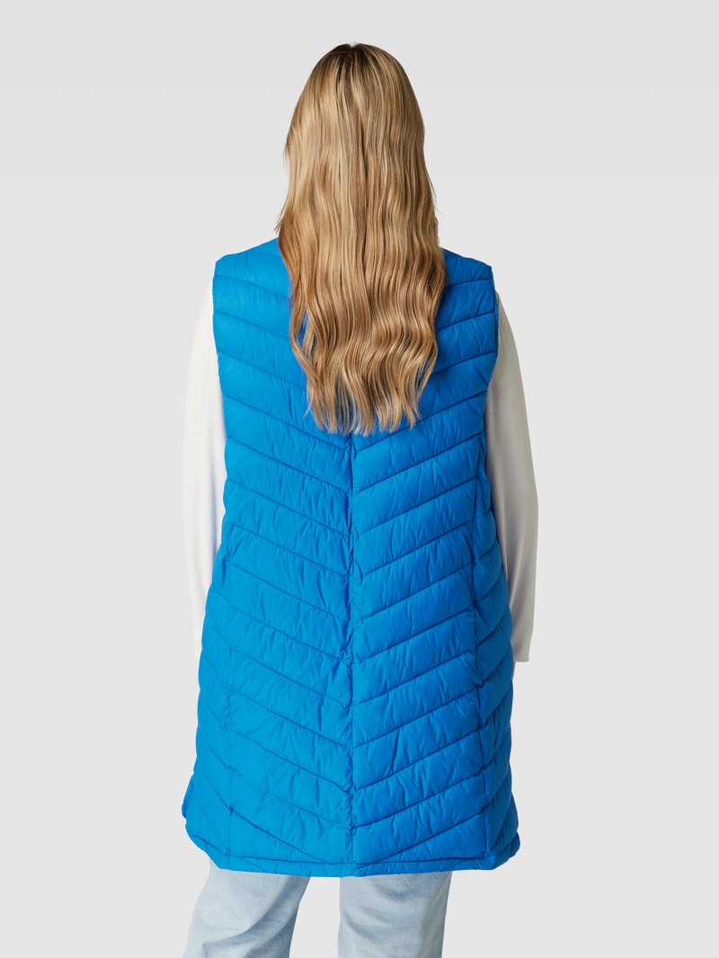 PLUS SIZE Steppweste mit Stehkragen Modell 'Padding' in royalblau