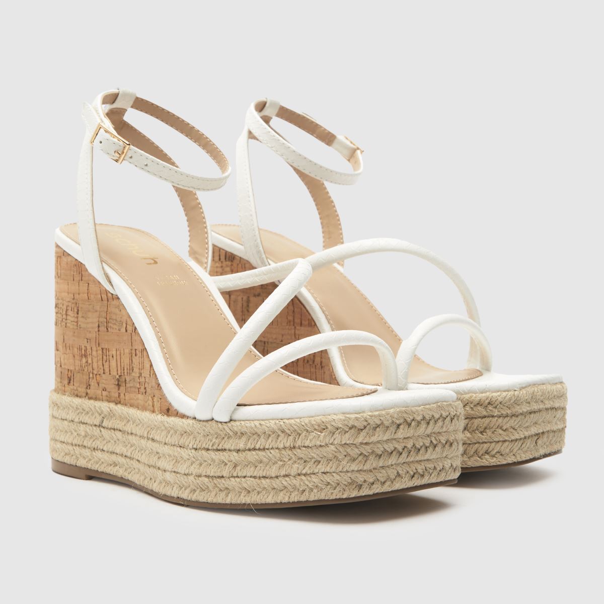 Bílé espadrilky na klínku Schuh Violetta