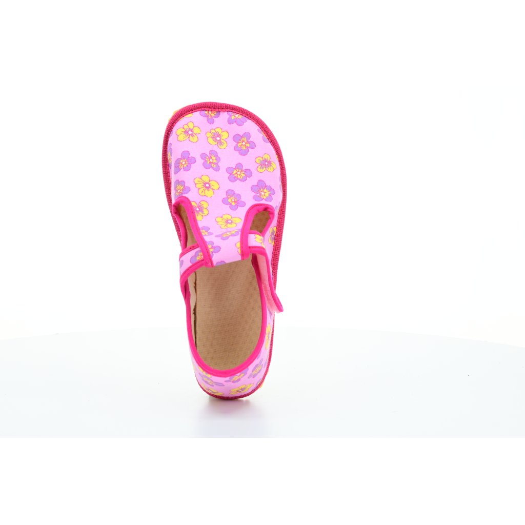 Beda Rosa Blume Canvas Hausschuhe (BF-060010/W)