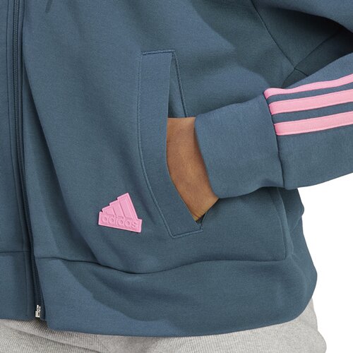 DAMEN KAPUZENSWEAT FUTURE ICONS 3-STREIFEN