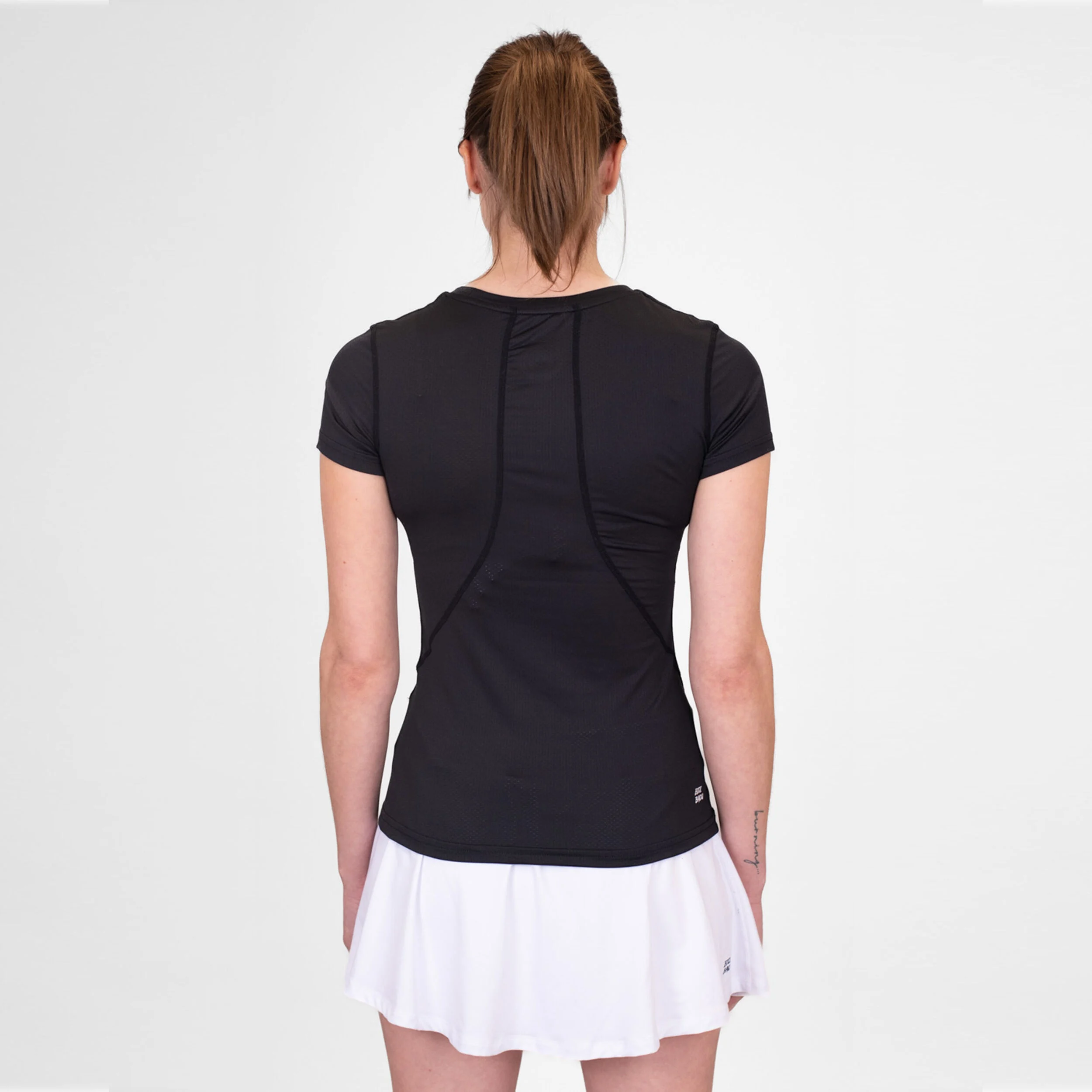 Crew T-Shirt Damen - Schwarz