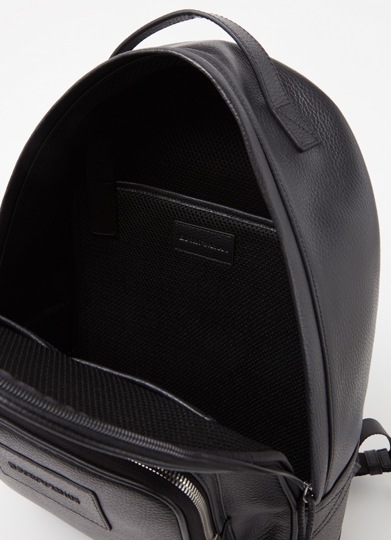 Kožený batoh Emporio Armani s přihrádkou na 13palcový notebook