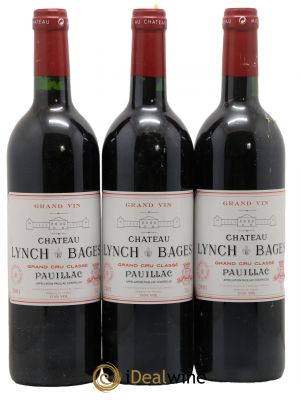 Château Lynch Bages 5ème Grand Cru Classé  2001 - Lot de 3 Bouteilles