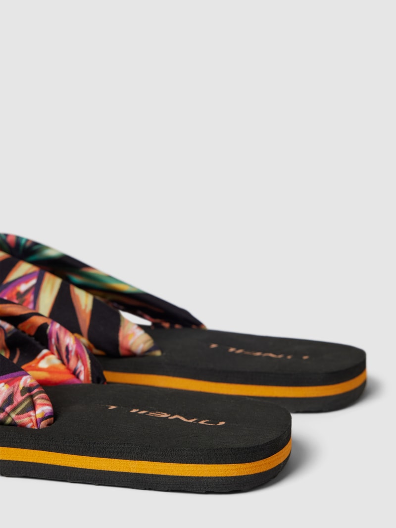 Zehentrenner mit Label-Detail Modell 'DITSY SUN BLOOM™' in schwarz
