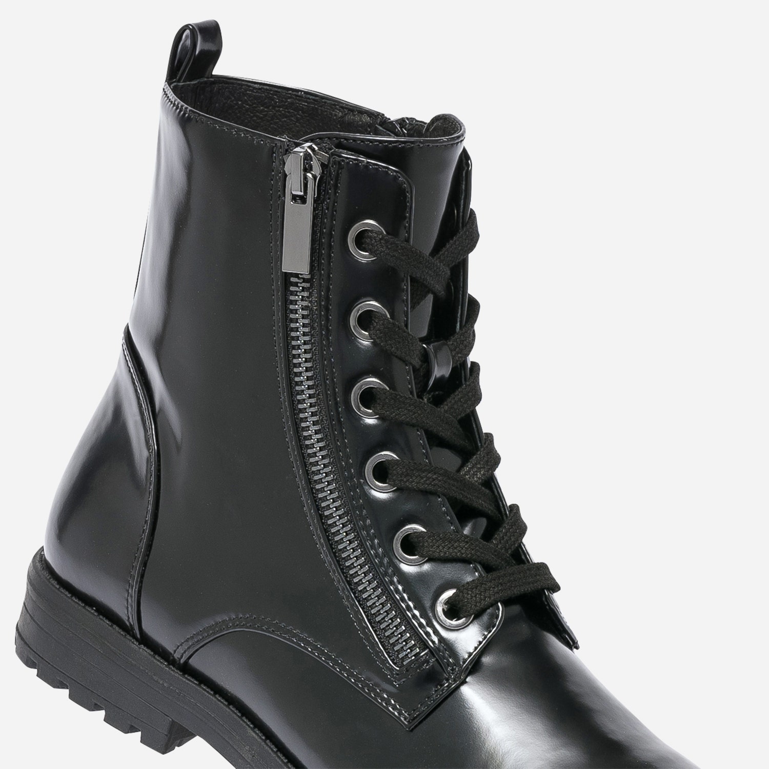 Bottine noire à zip