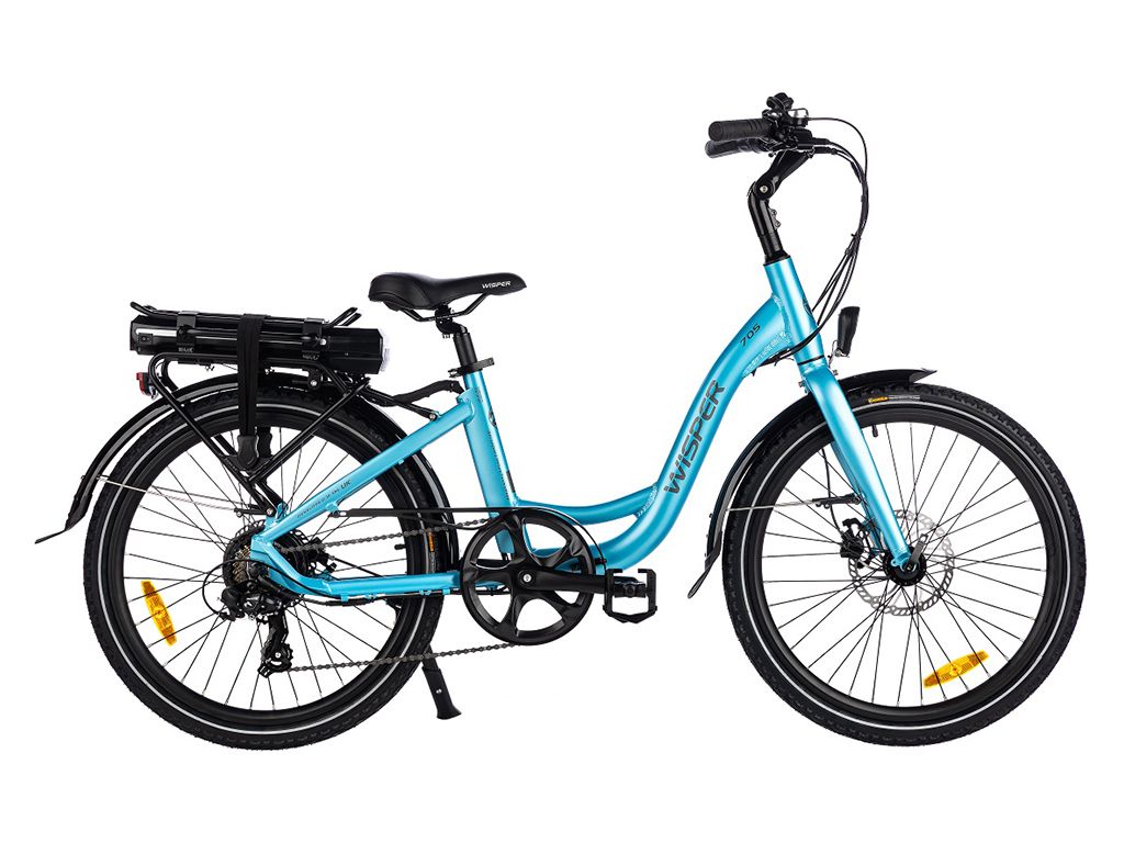 Wisper XL 705 Mattblau elektrisches Fahrrad