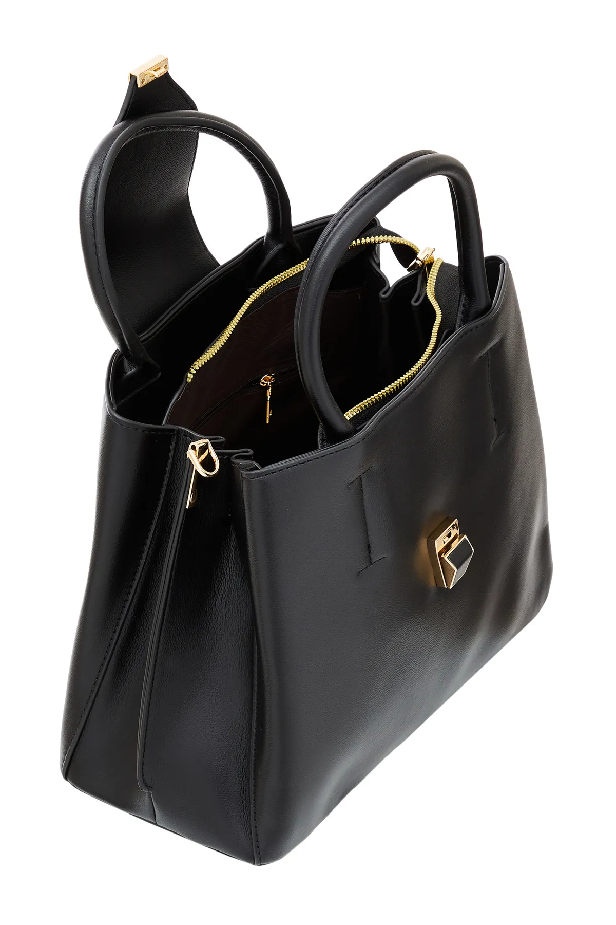 USHA  Handtasche - Schwarz - Unifarben