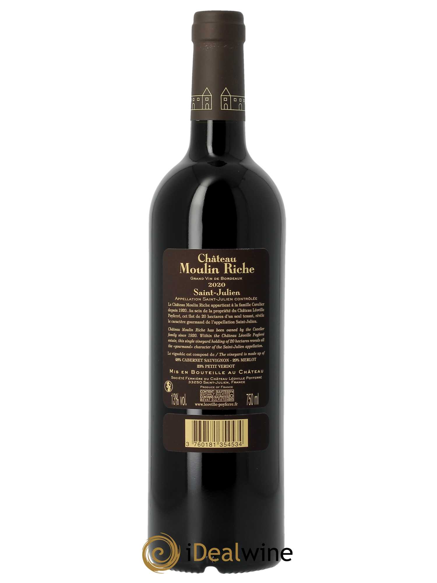 Château Moulin Riche (CBO à partir de 12 BTS) 2020 - Lot de 1 Bouteille