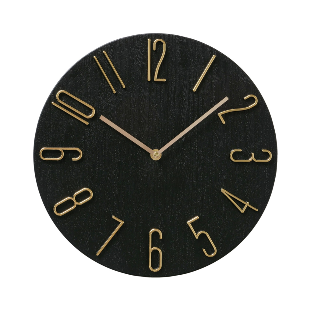 Wanduhr Tempo schwarz/