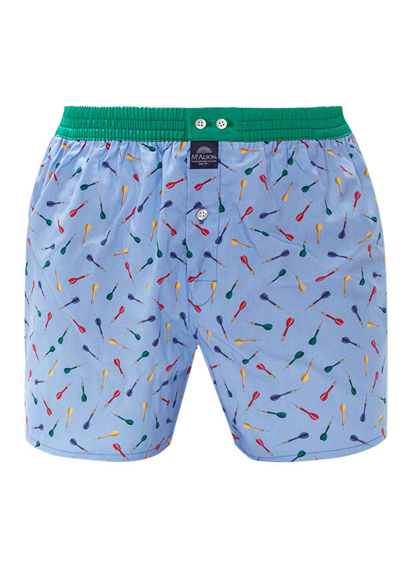 MC ALSON, Boxershorts, Baumwolle, hellblau gemustert